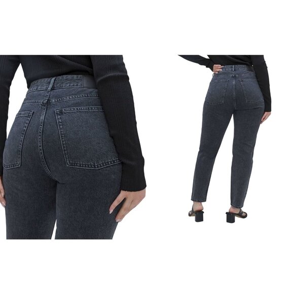 Everlane The Curvy 90s Cheeky Jean Washed Black Size 30 Regular Button fly - Picture 7 of 15